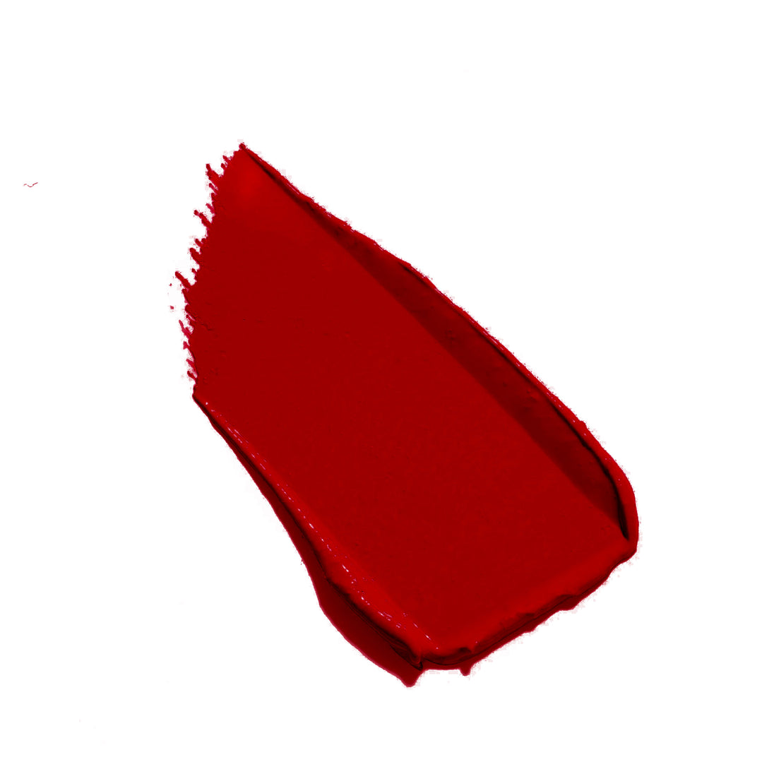 Swatch of Reillie Beauty Organic Lipstick in Daylily, vibrant red shade with nourishing botanical ingredients