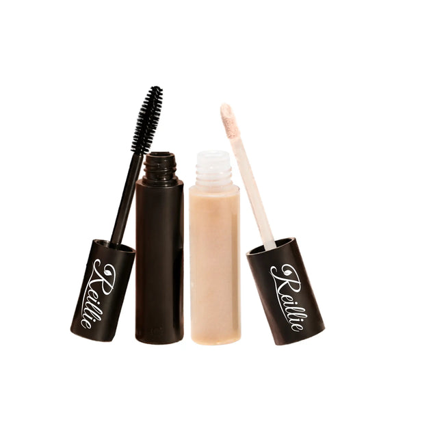 Reillie Makeup bundle including mascara and lip gloss.