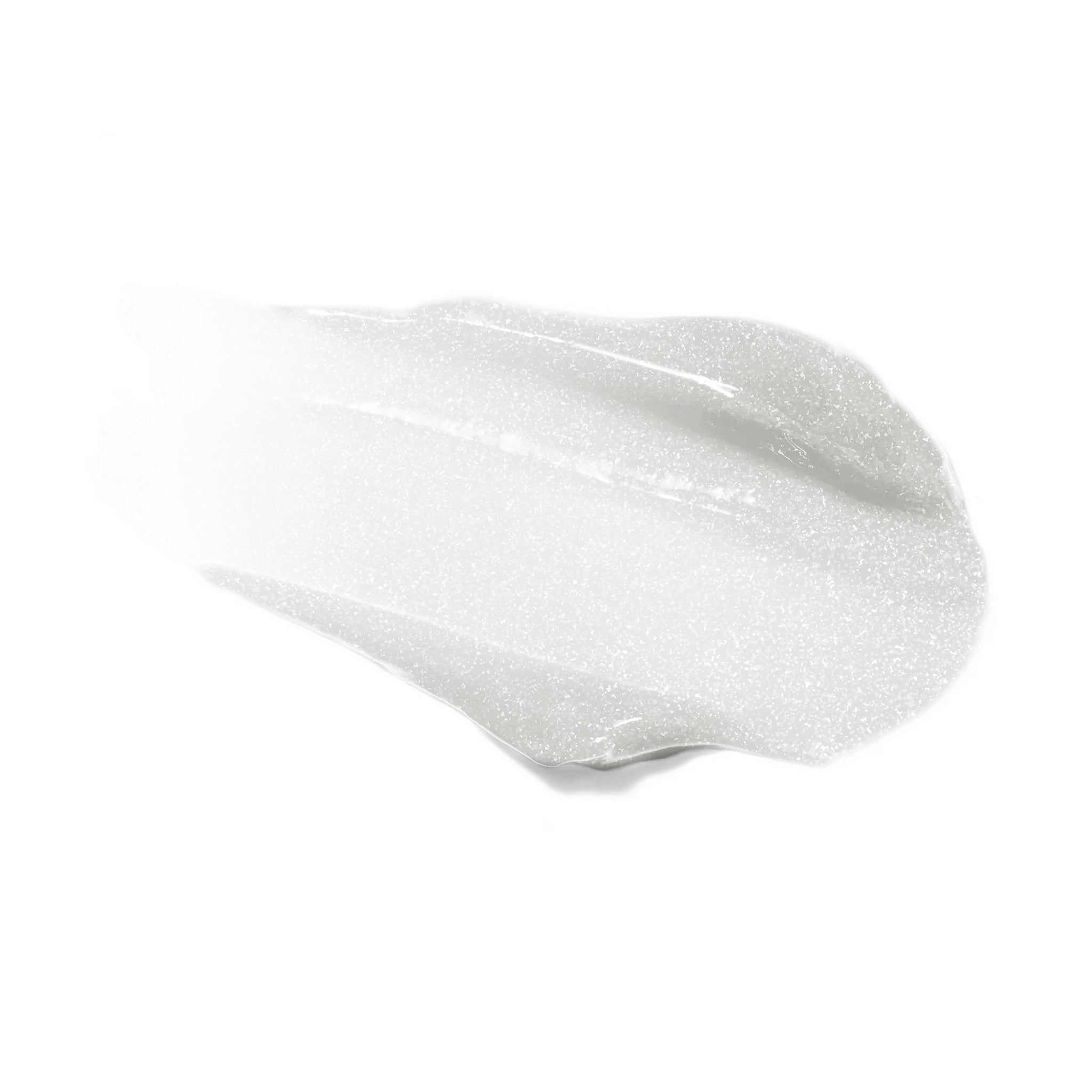 Swatch of Reillie Beauty Organic Lip Gloss in Creamy Vanilla, clear shimmering shade with nourishing botanicals